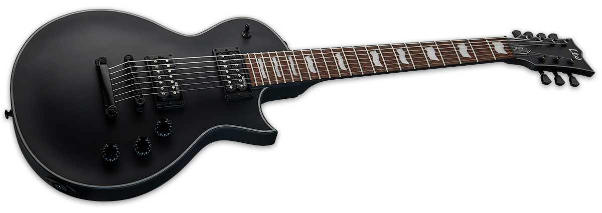 Ltd Ec-257 7c Hh Ht Jat - Black Satin - 7 string electric guitar - Variation 1