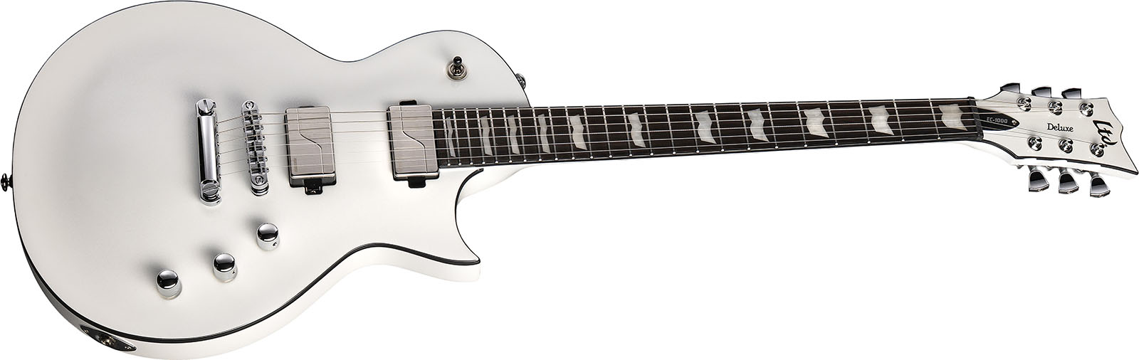 Ltd Ec1000 2h Fishman Fluence Ht Eb - Pearl White - Single cut electric guitar - Variation 2