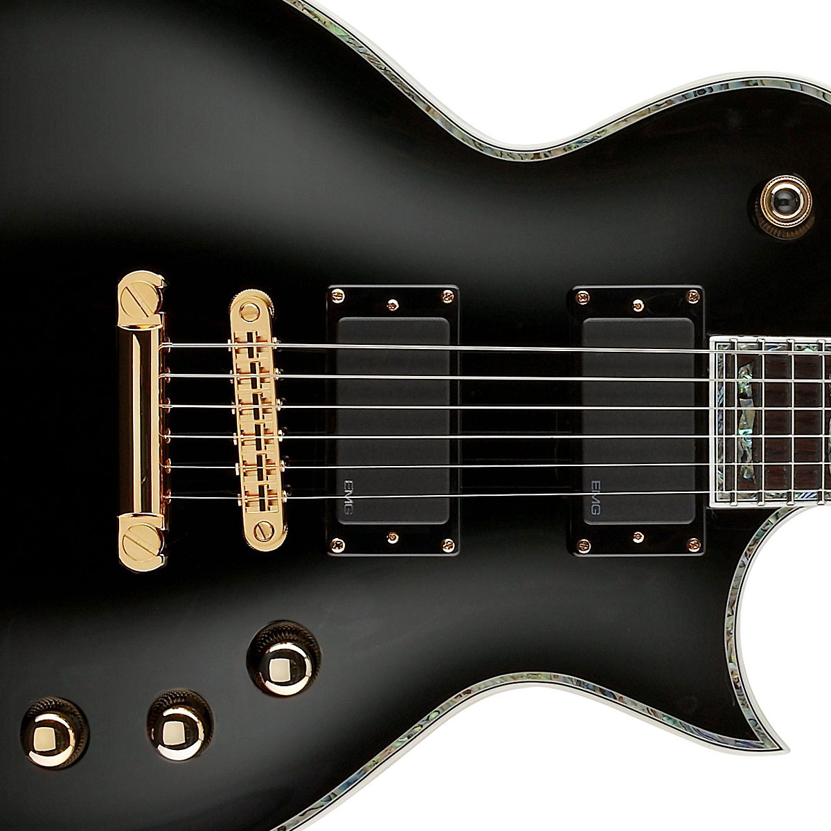 Ltd Ec-1000 Emg Blk - Black - Metal electric guitar - Variation 1