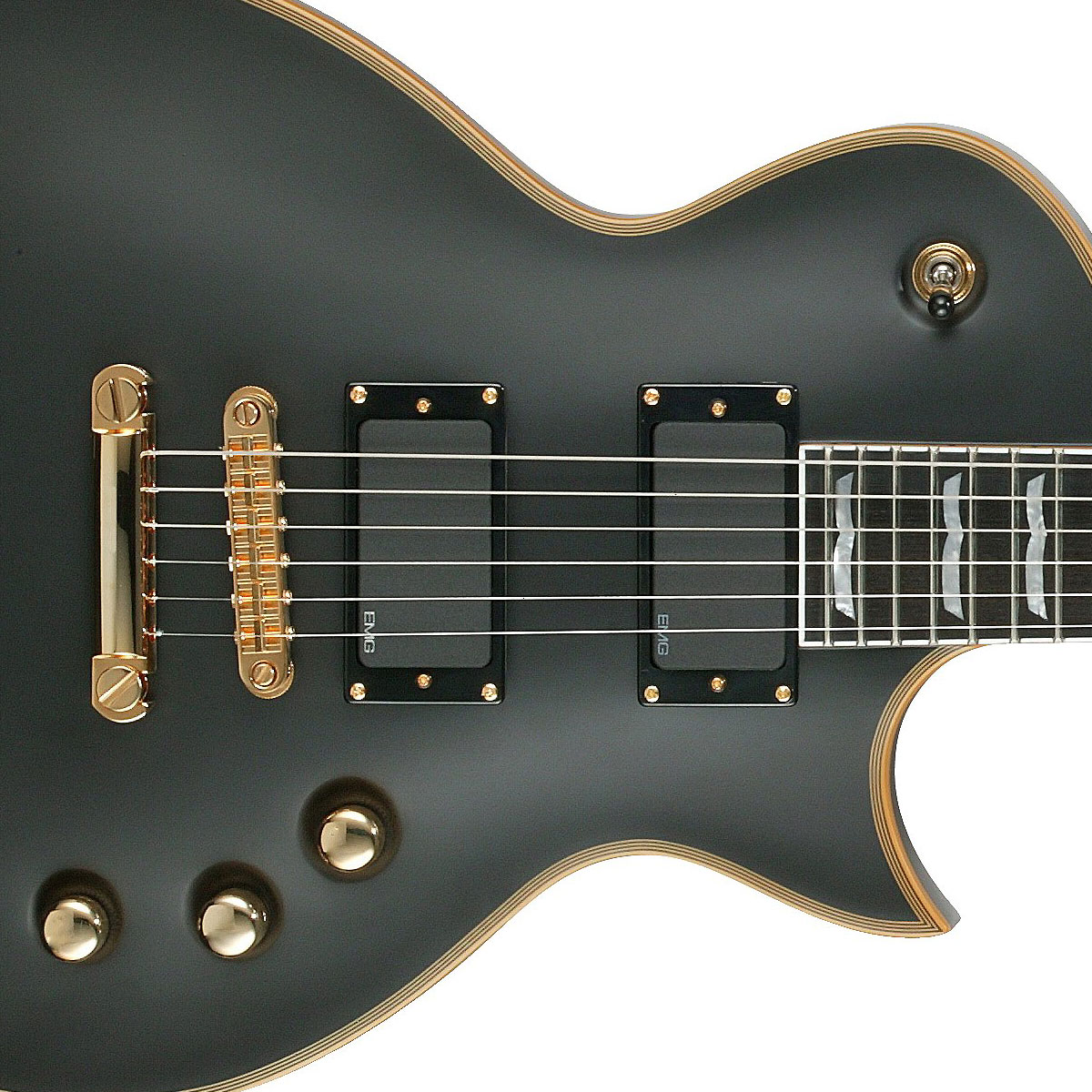 Ltd Ec-1000 Hh Emg Ht Eb - Vintage Black - Single cut electric guitar - Variation 1
