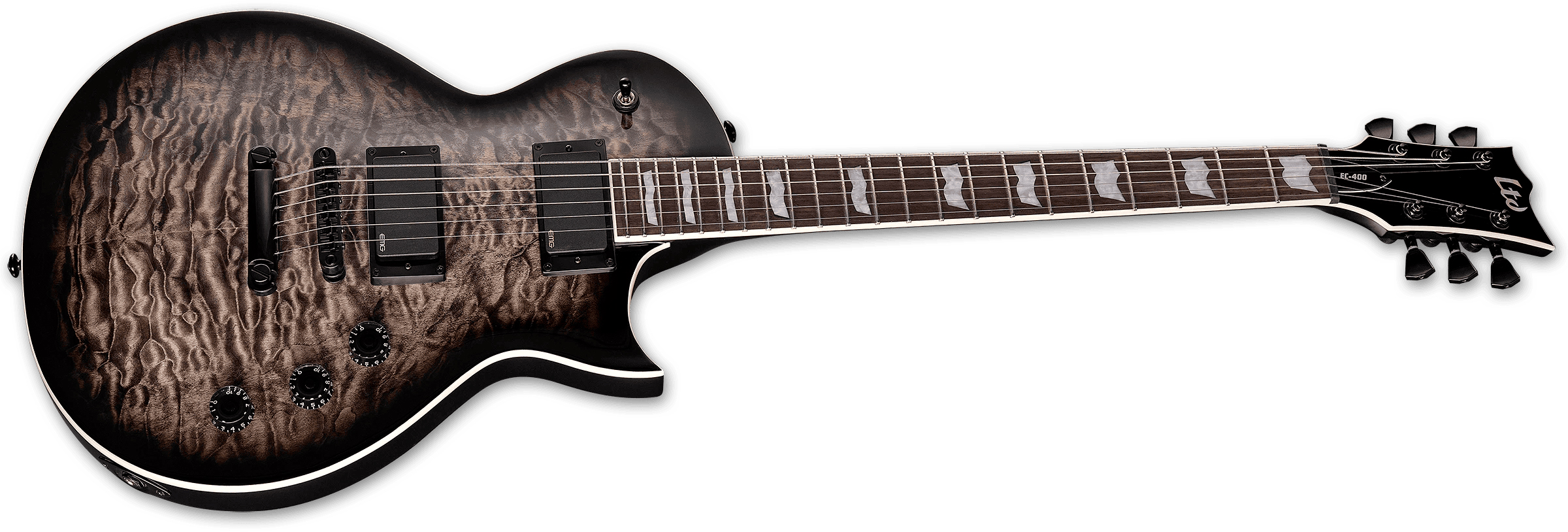 Ltd Ec400qm 2h Emg Ht Rw - See Through Black Sunburst - Single cut electric guitar - Variation 1