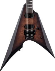 Metal electric guitar Ltd Arrow 1000 - Dark brown sunburst