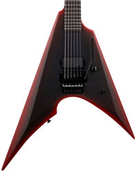 Metal electric guitar Ltd Arrow Black Metal Series - Black red burst satin