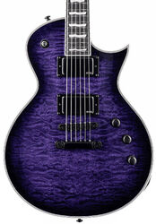 Single cut electric guitar Ltd EC-1000 - See thru purple sunburst