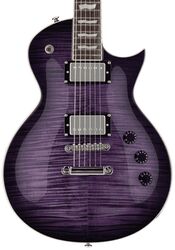 Single cut electric guitar Ltd EC-256FM - See thru purple sunburst
