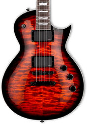 Single cut electric guitar Ltd EC-400QM - vintage burst