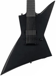 7 string electric guitar Ltd EX-7 Baritone Black Metal - Black satin