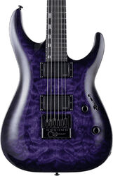 Str shape electric guitar Ltd H-1000 Evertune - See thru purple sunburst