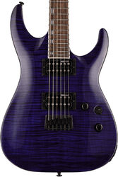Str shape electric guitar Ltd H-200FM - See thru purple