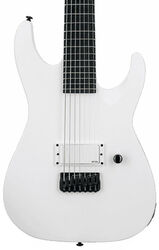 7 string electric guitar Ltd M-7BHT Baritone Arctic Metal - Snow white satin