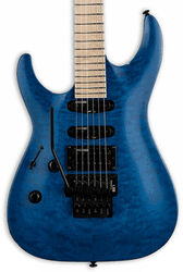 Left-handed electric guitar Ltd MH-203QM Left Hand - See thru blue