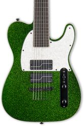 7 string electric guitar Ltd SCT-607 Baryton Stephen Carpenter - Green sparkle