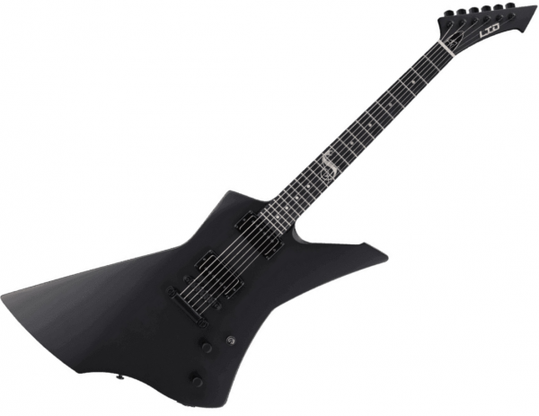Solid body electric guitar Ltd James Hetfield Snakebyte - black satin
