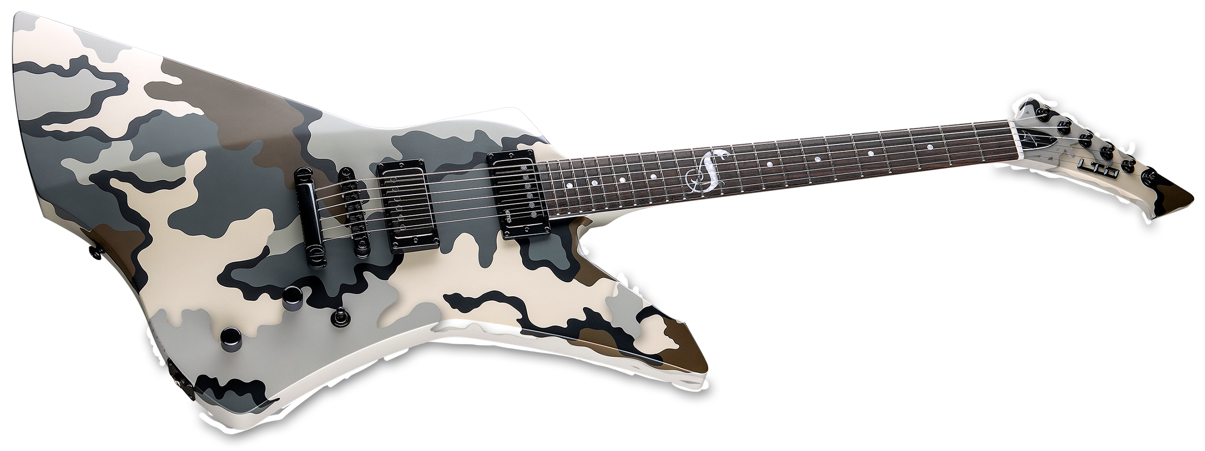 Ltd James Hetfield Snakebyte Camo Signature 2h Emg Ht Eb - Kuiu Camo Satin - Metal electric guitar - Variation 1