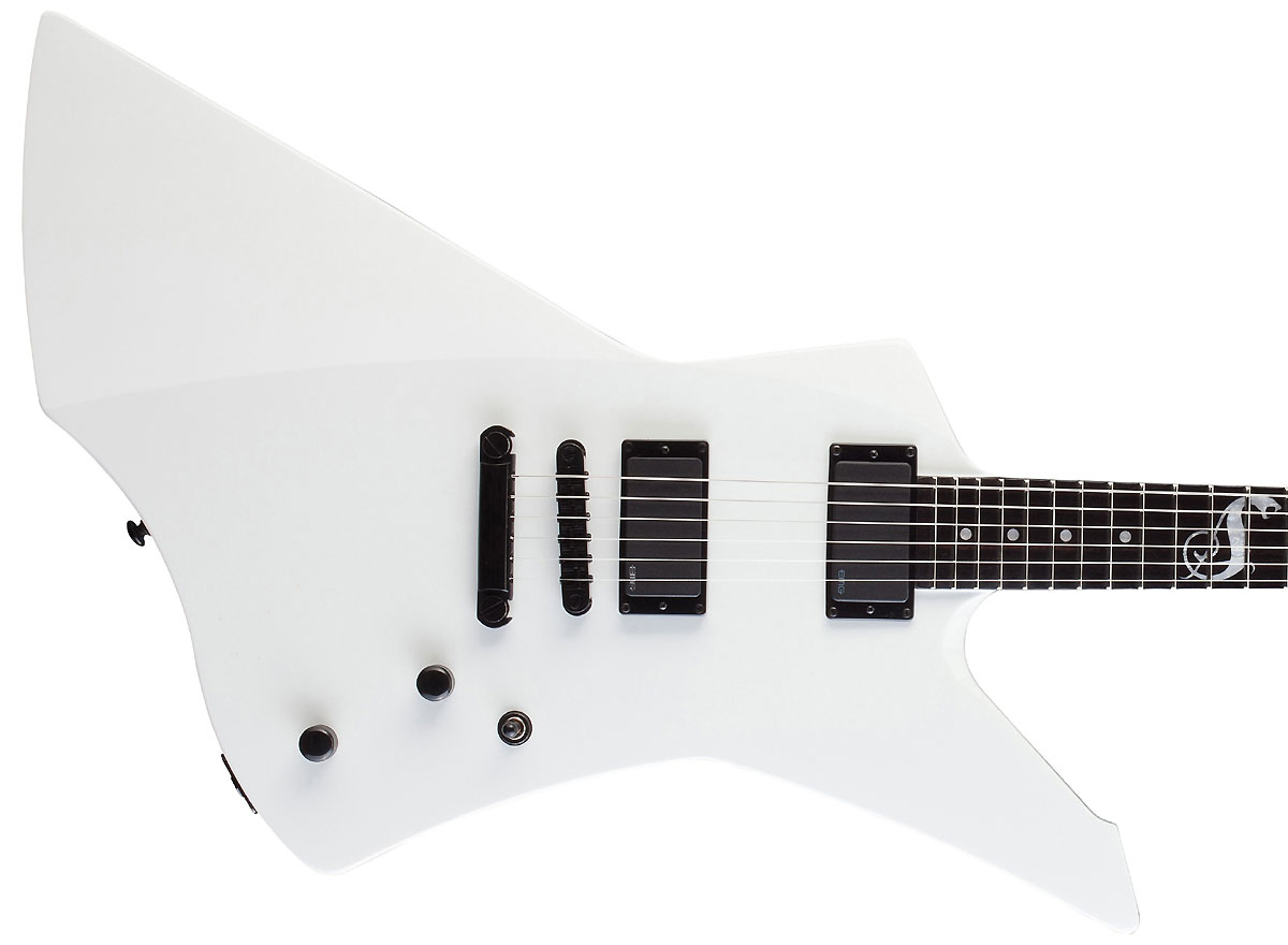 Ltd James Hetfield Snakebyte Emg - Snow White - Metal electric guitar - Variation 2