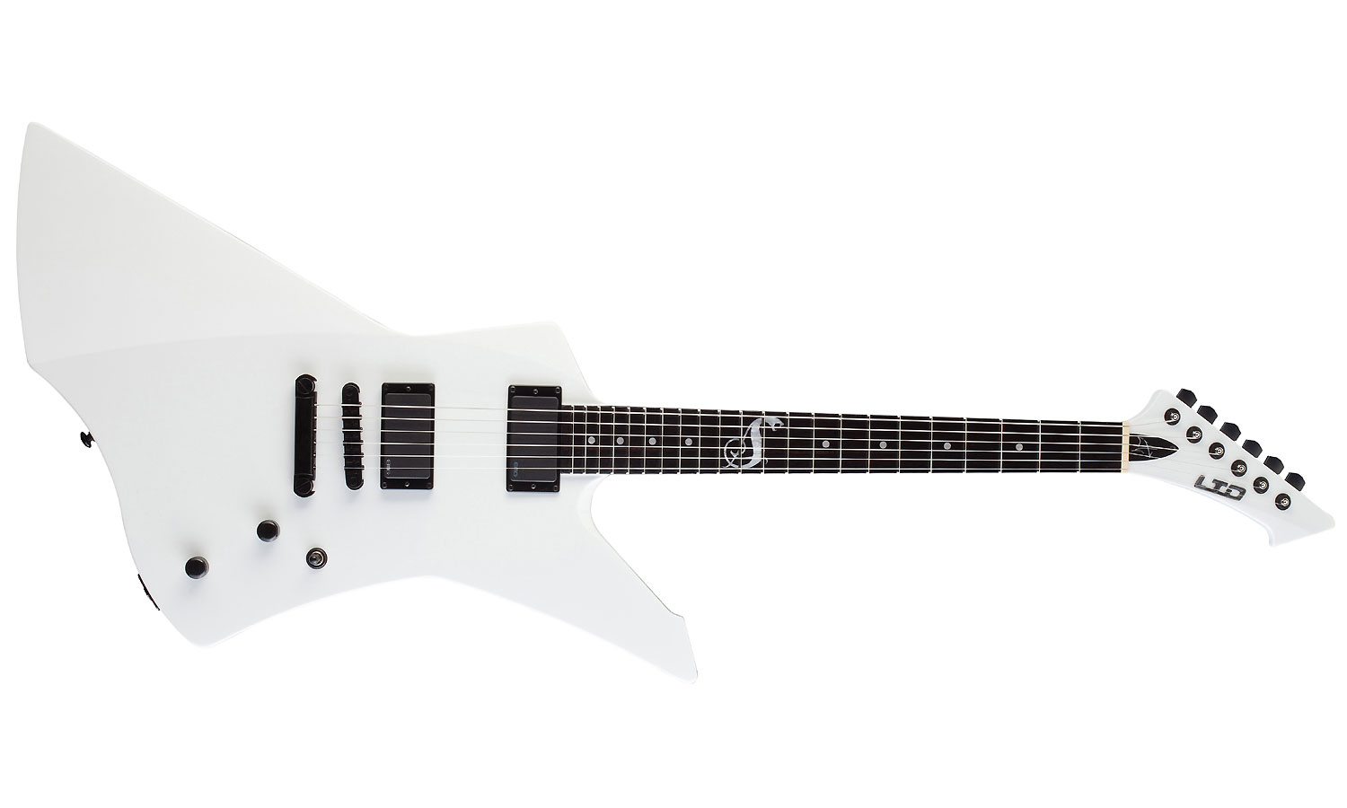 Ltd James Hetfield Snakebyte Emg - Snow White - Metal electric guitar - Variation 1