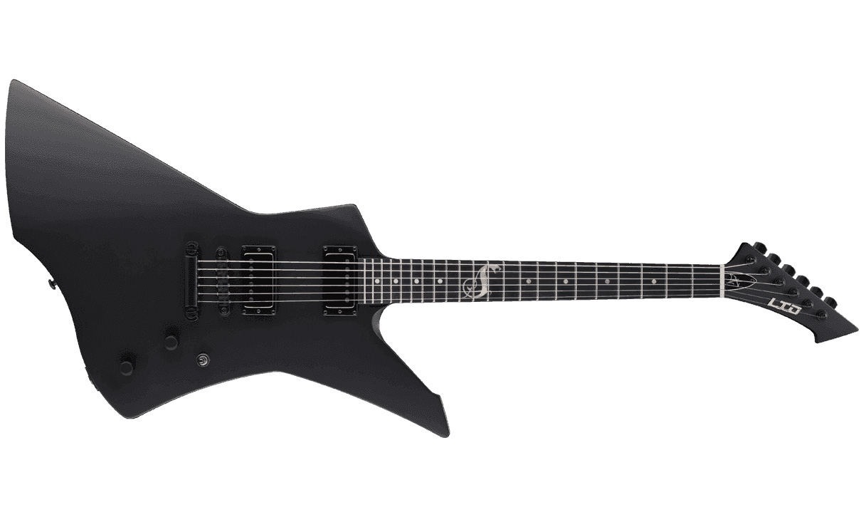 Ltd James Hetfield Snakebyte - Black Satin - Metal electric guitar - Variation 1