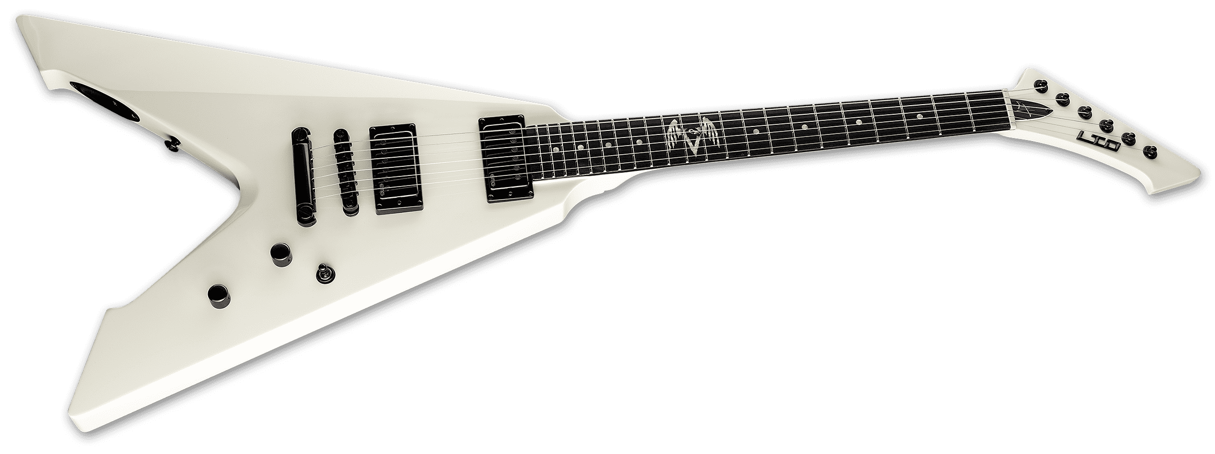 Ltd James Hetfield Vulture Hh Ht Eb - Olympic White - Metal electric guitar - Variation 2