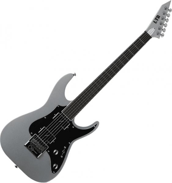 Solid body electric guitar Ltd Ken Susi KS M-6 Evertune - Metallic silver