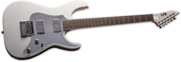 Solid body electric guitar Ltd Ken Susi KS M-6 Evertune - metallic silver
