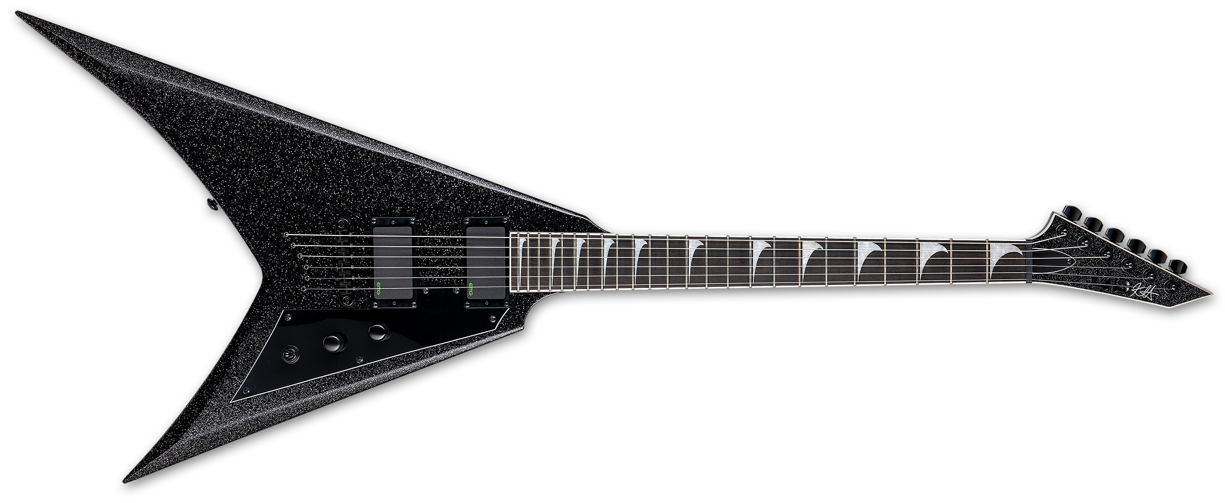 Ltd Kh-v 602 Kirk Hammett Signature Hh Ht Eb - Black Sparkle - Metal electric guitar - Variation 2