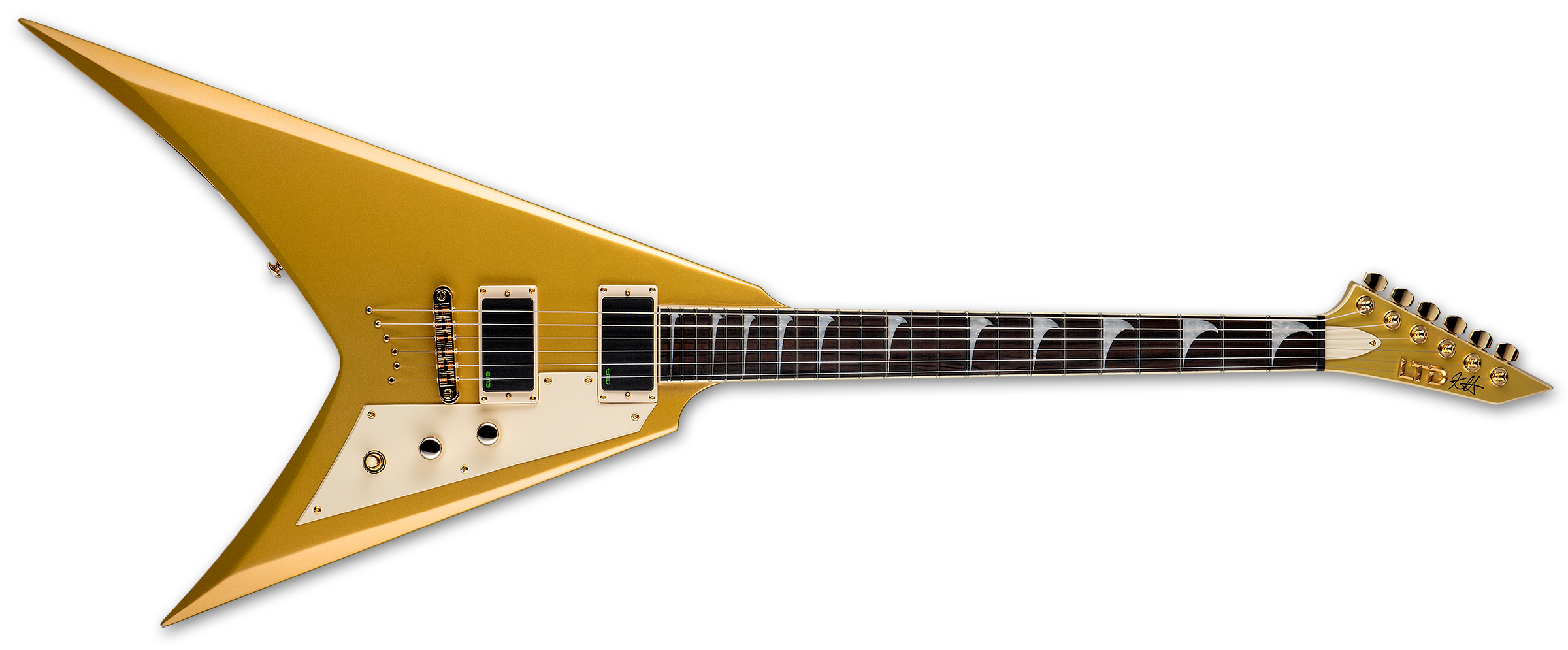 Ltd Kh-v 602 Kirk Hammett Signature Hh Ht Eb - Metallic Gold - Metal electric guitar - Variation 2