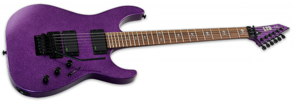 Solid body electric guitar Ltd Kirk Hammett KH-602 - purple sparkle