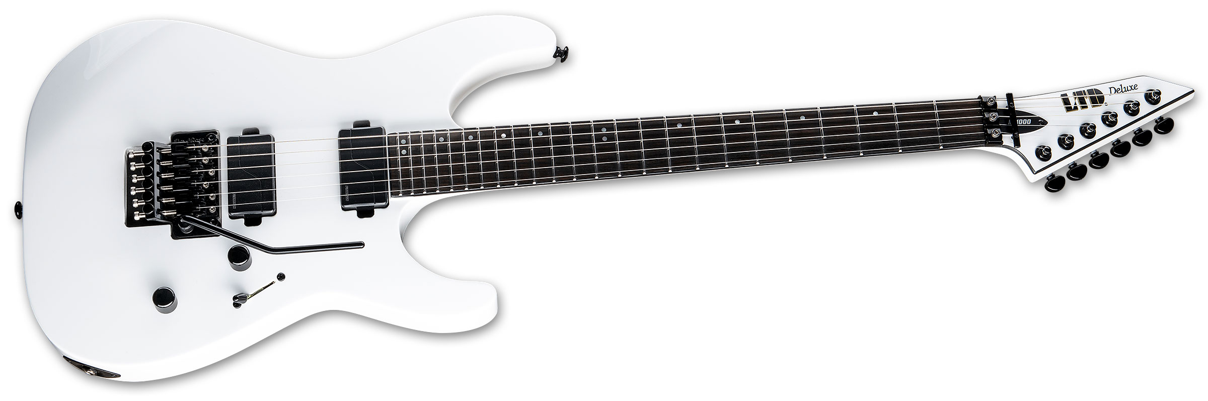 Ltd M-1000 Hh Fishman Fr Eb - Snow White - Metal electric guitar - Variation 1