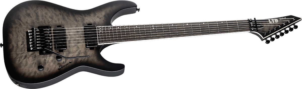 Ltd M-1007 7-cordes Floyd Rose Fishman Hh Eb - Charcoal Black - Metal electric guitar - Variation 2