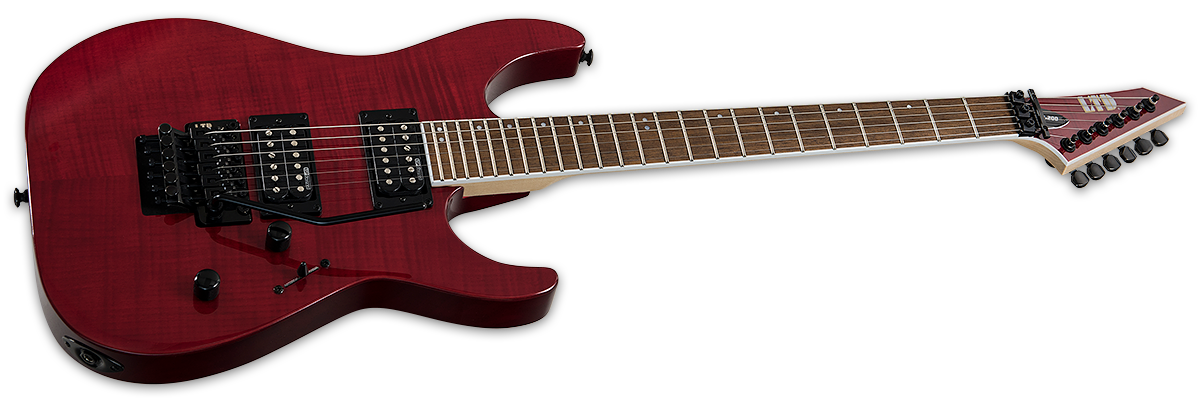Ltd M-200fm Hh Fr Jat - See Thru Red - Str shape electric guitar - Variation 1