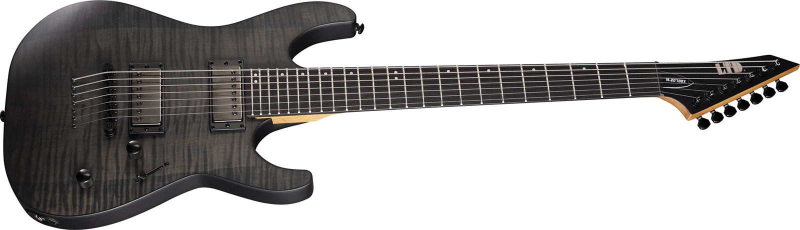 Ltd M-207 Baritone Dx 7-cordes Ht Hh Rw - See Thru Black Satin - Str shape electric guitar - Variation 2