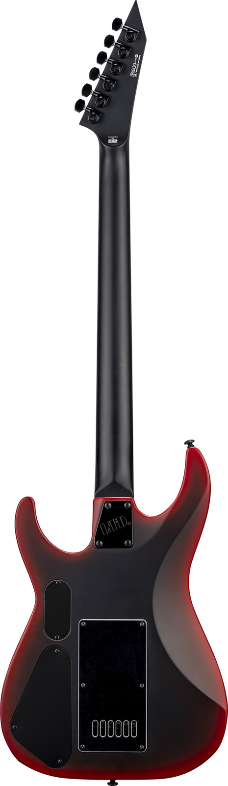Ltd M-6 Evertune Baritone Black Metal Series Ht 1h Eb - Black Red Burst Satin - Str shape electric guitar - Variation 1