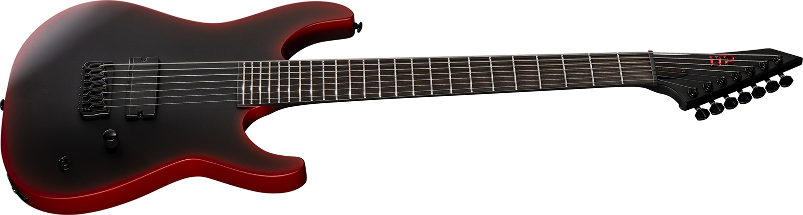 Ltd M-7 Baritone Black Metal Series 7-cordes Ht 1h Eb - Black Red Burst Satin - Str shape electric guitar - Variation 2