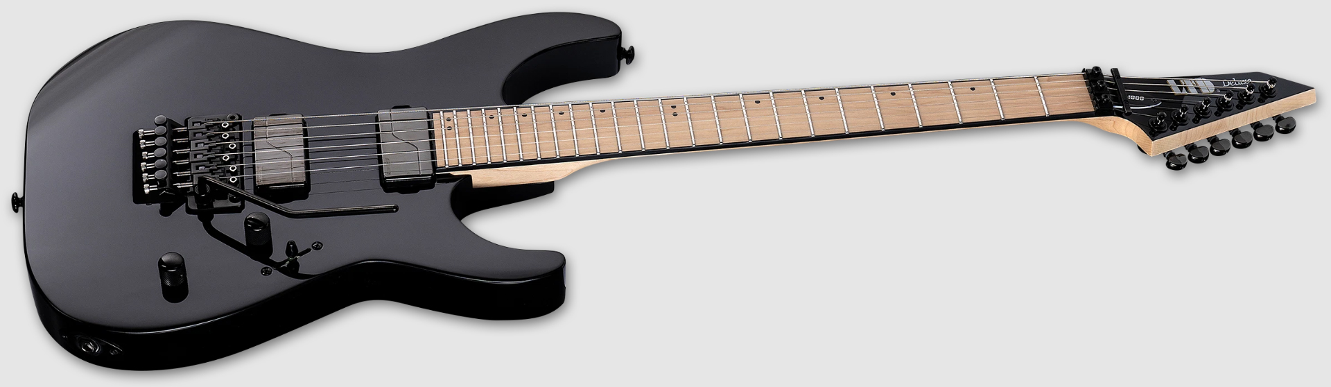 Ltd M1000 Maple 2h Fishman Fluence Modern Fr Mn - Black - Str shape electric guitar - Variation 2