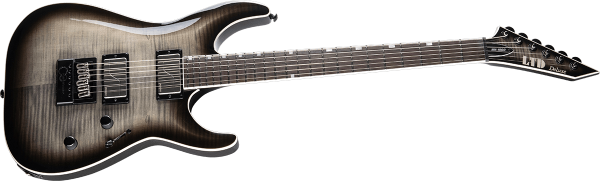 Ltd Mh-1000 Deluxe Evertune Fishman Hh Eb - Charcoal Burst - Metal electric guitar - Variation 2