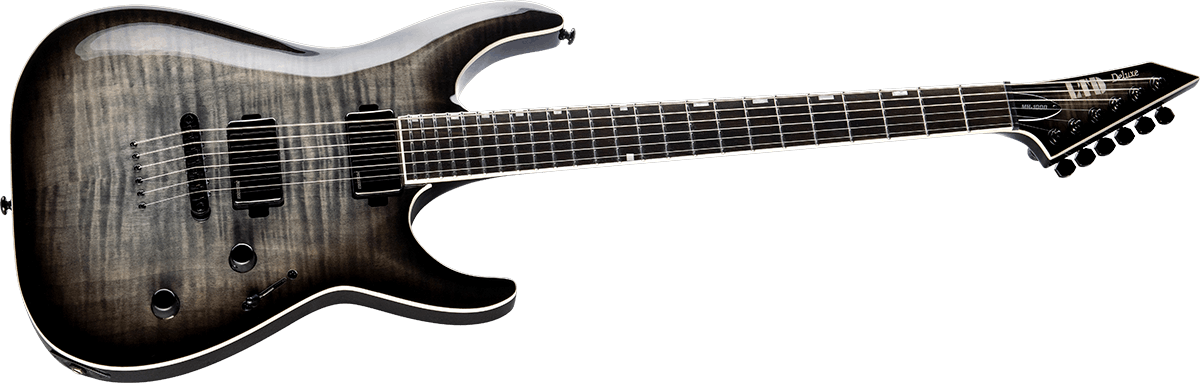 Ltd Mh-1000 Deluxe Hardtail Fishman Hh Eb - Charcoal Burst - Metal electric guitar - Variation 2