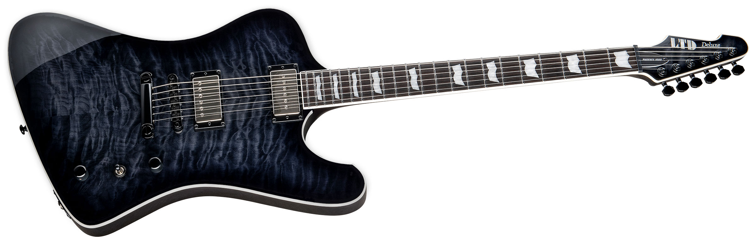 Ltd Phoenix-1000 Hs Seymour Duncan Ht Eb - See Thru Black Sunburst - Retro rock electric guitar - Variation 1