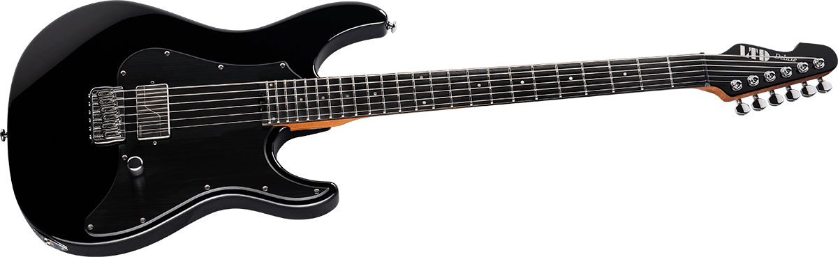 Ltd Sn-1 Baritone Hardtail Fishman Hh Eb - Black - Metal electric guitar - Variation 2