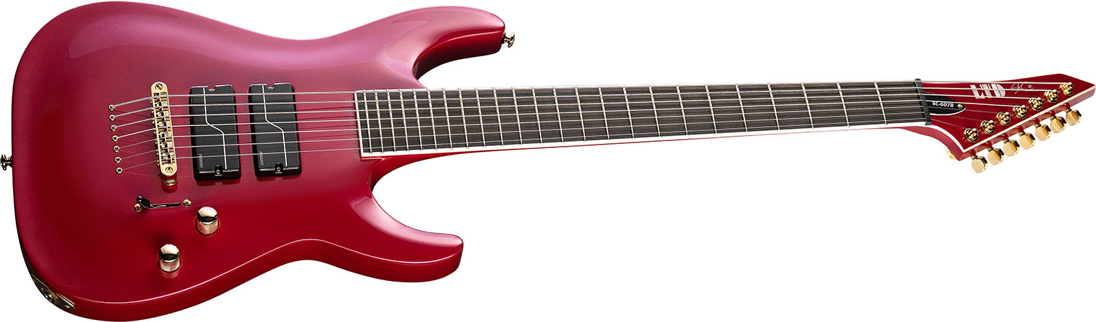 Ltd Stephen Carpenter Sc607 Baritone Signature 7c 2h Fishman Fluence Ht Eb - Magenta - Baritone guitar - Variation 2