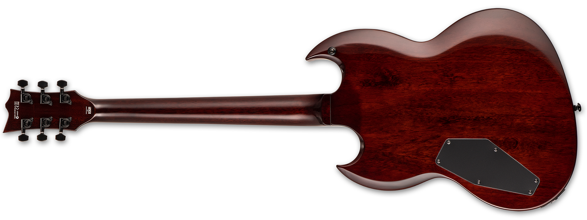 Ltd Viper-256 Hh Ht Jat - Dark Brown Sunburst - Double cut electric guitar - Variation 2