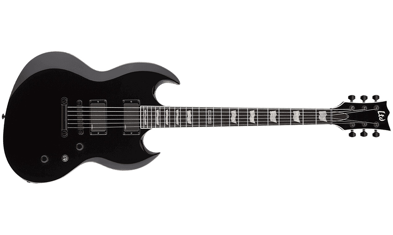 Ltd Viper-401 Hh Emg Ht Rw - Black - Double cut electric guitar - Variation 1