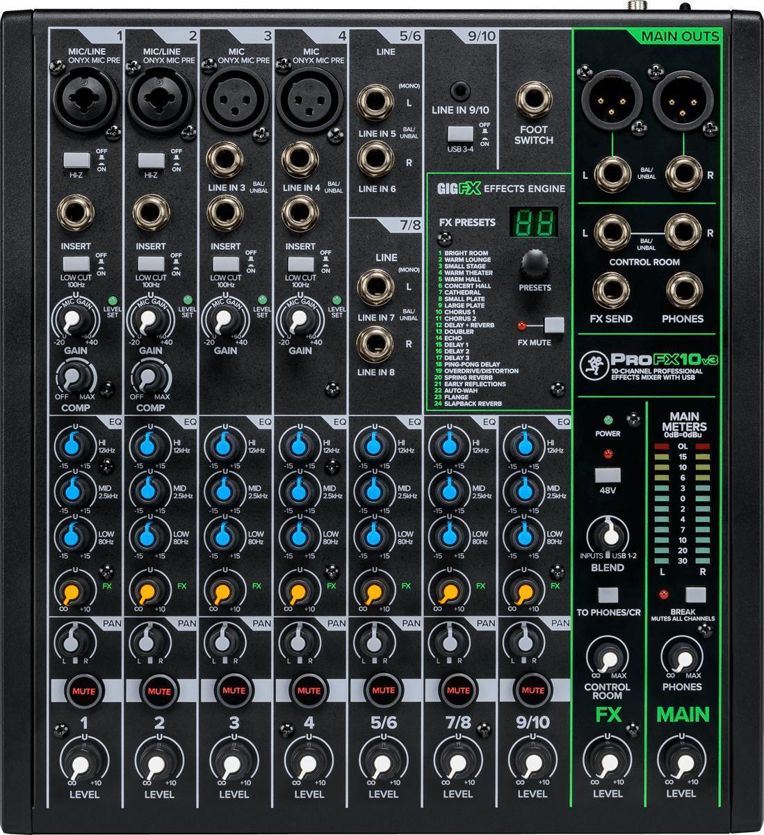 Analog mixing desk Mackie Profx 10V3
