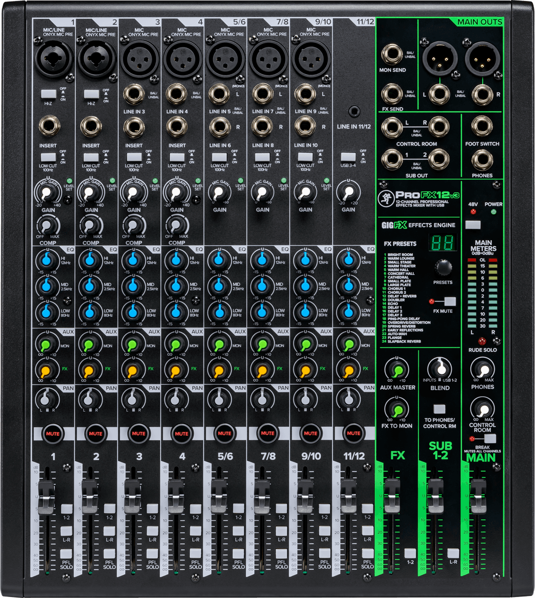 Mackie Profx12 V3 - Analog mixing desk - Main picture