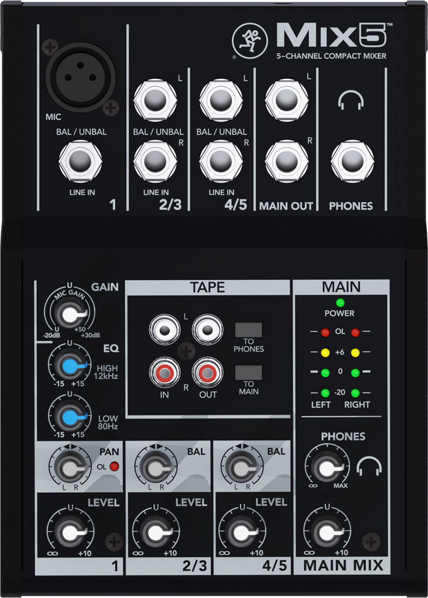 Mackie Mix5 - Analog mixing desk - Variation 1