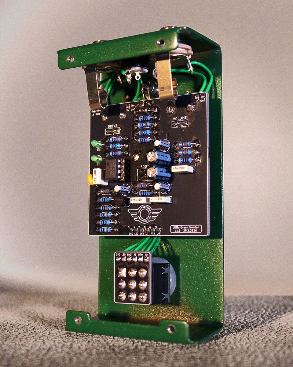 Mad Professor Little Green Wonder Overdrive Handwired - Overdrive, distortion & fuzz effect pedal - Variation 1