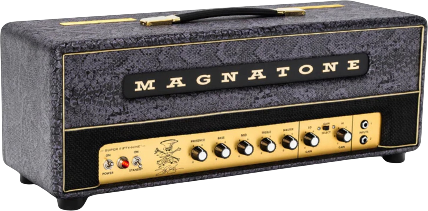 Magnatone Slash Super Fifty-nine M80 Head Signature 45w El84 Purple Python - Electric guitar amp head - Main picture
