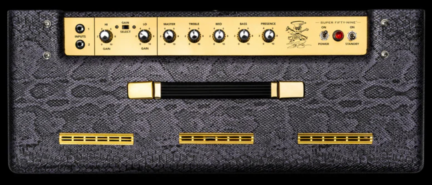 Magnatone Slash Super Fifty-nine M80 212 Combo Signature 45w El84 2x12 Purple Python - Electric guitar combo amp - Variation 1