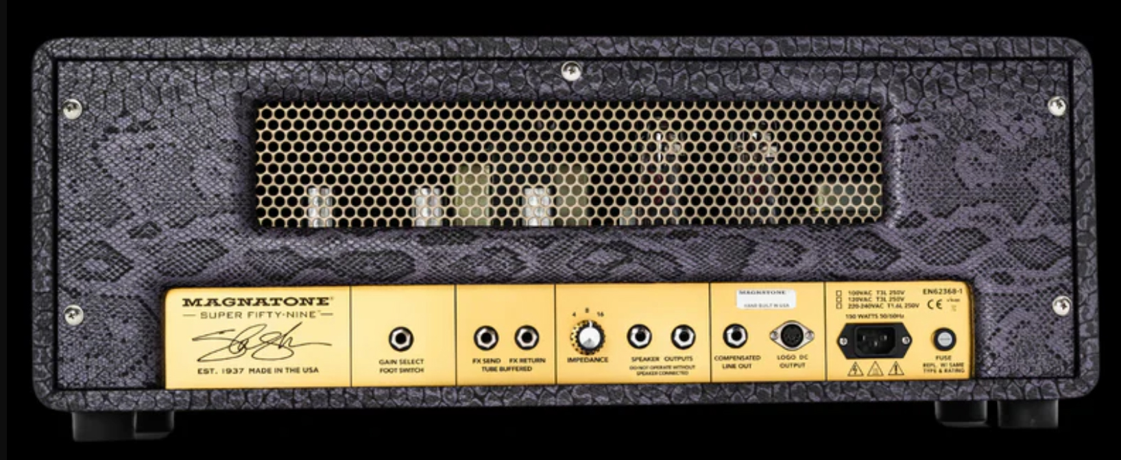 Magnatone Slash Super Fifty-nine M80 Head Signature 45w El84 Purple Python - Electric guitar amp head - Variation 1