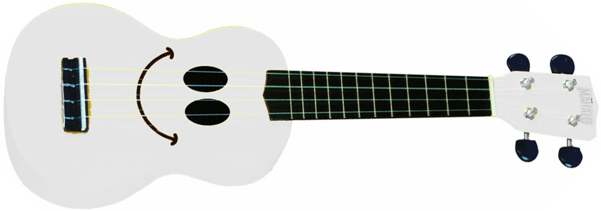 Mahalo U-smile Wt Soprano - White - Ukulele - Main picture