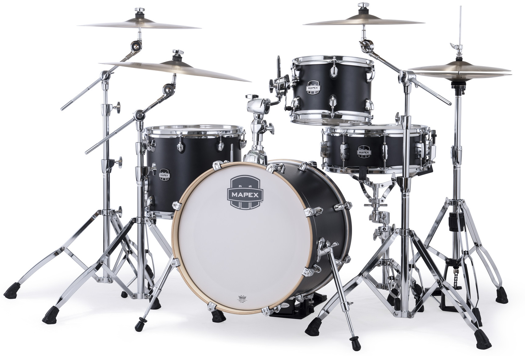 Mapex Mars Maple 18'' / 4f - 4 FÛts - Matte Black - Jazz drum kit - Main picture